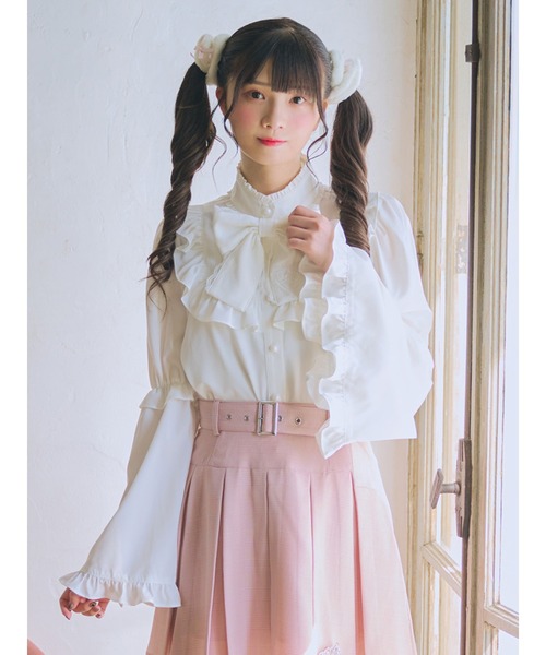Ank Rouge（アンクルージュ）の「パフ＆フレア袖フリルブラウス（シャツ/ブラウス・レディース・ホワイト/ブラック/A・M）」の18枚目の写真