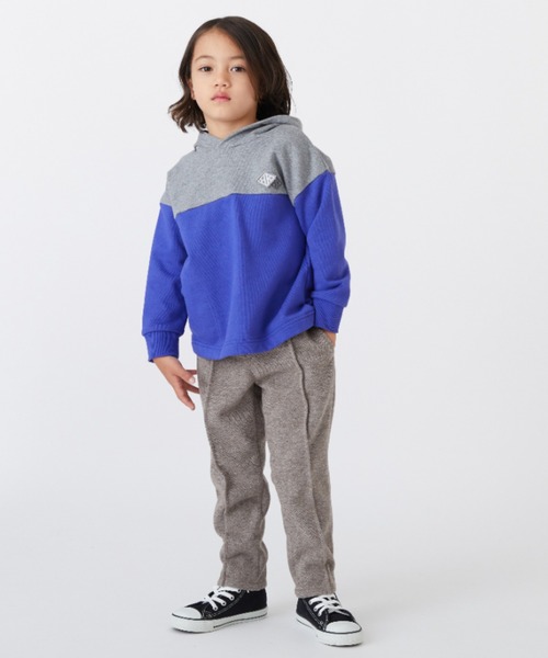 HAKKA KIDS（ハッカキッズ）の「バイカラー裏毛パーカー（パーカー・キッズ・ブルー/杢グレー・110cm/130cm/120cm/100cm）」の5枚目の写真