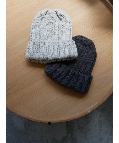 TRUNC(トランクエイティーエイト)の「Tiered Mix Beanie(ニットキャップ/ビーニー・レディース・チャコールグレー/ベージュ・FREE)」の12枚目の写真