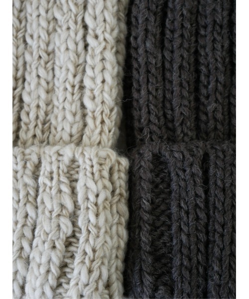 TRUNC(トランクエイティーエイト)の「Tiered Mix Beanie(ニットキャップ/ビーニー・レディース・チャコールグレー/ベージュ・FREE)」の14枚目の写真
