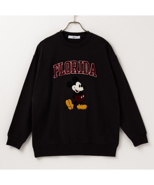 Disney（ディズニー）の「【再入荷】Disney サガラ刺繍トレーナー（スウェット・レディース・ホワイト/チャコールグレー/杢グレー・フリー）」の7枚目の写真
