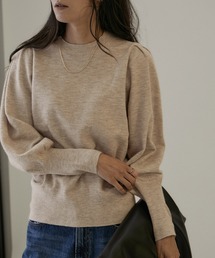 【WEB限定】ボリュームスリーブメランンジニットプルオーバー【洗える】