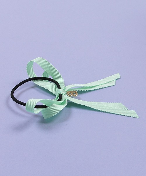 by LOVEiT（バイラビット）の「チャーム付きリボンポニー（ヘアゴム・キッズ・ベージュ/エメラルド/ネイビー・FREE）」の6枚目の写真