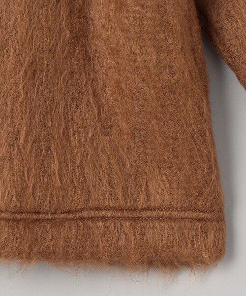 MONITALY(モニタリー)の「MONITALY/モニタリー Shaggy V-Neck Cardigan/シャギー Vネック カーディガン(カーディガン/ボレロ・メンズ・ブラック/キャメル・LARGE/X-LARGE/MEDIUM)」の7枚目の写真