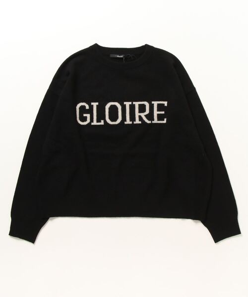 Munich（ミューニック）の「Munich（ミューニック）メリノウール袋ジャガード編みロゴニットプルオーバー（ニット/セーター・レディース・ブラック/パープル/ベージュ・F）」の10枚目の写真