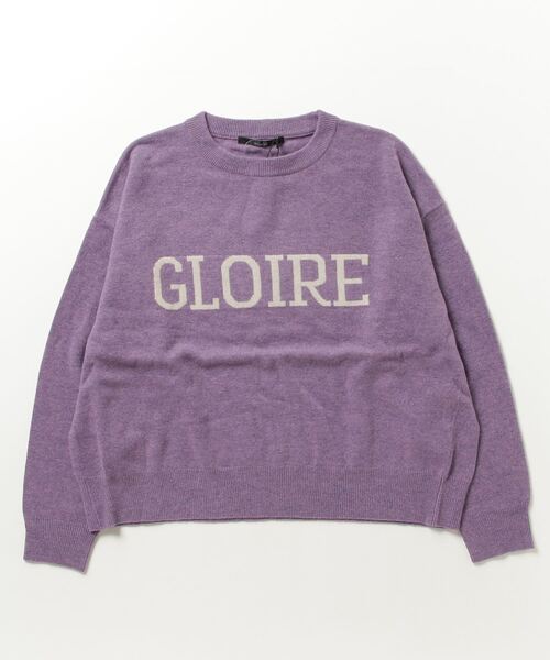 Munich（ミューニック）の「Munich（ミューニック）メリノウール袋ジャガード編みロゴニットプルオーバー（ニット/セーター・レディース・ブラック/パープル/ベージュ・F）」の11枚目の写真