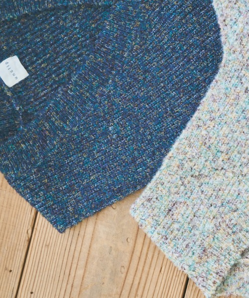 unclip（アンクリップ）の「カールヤーンニットベスト（ベスト・レディース・ネイビー/ナチュラル・FREE）」の6枚目の写真