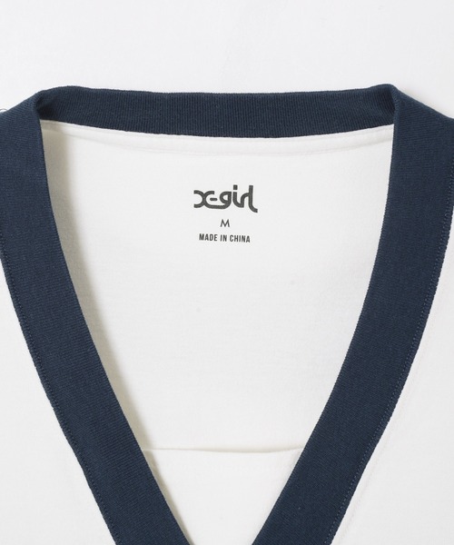 X-girl(エックスガール)の「V-NECK BIG TEE DRESS(ワンピース・レディース・ブラック/ホワイト/ブラウン・S/M)」の5枚目の写真