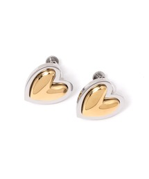 LEPSIM | 【MIXステンレス】ハートイヤリング　995985(イヤリング)