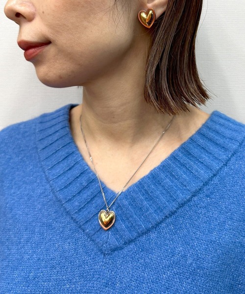 ★MISSOMA★ Fine イーブル アイ シングル スタッド イヤリング ニュアンス メタル × チェーン アシンメトリー イヤリング