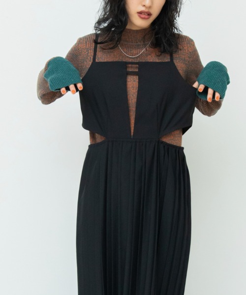 VACANCY(ヴァカンシー)の「ランダムプリーツコルセットライクワンピース(ワンピース・レディース・ブラック/その他・FREE)」の10枚目の写真