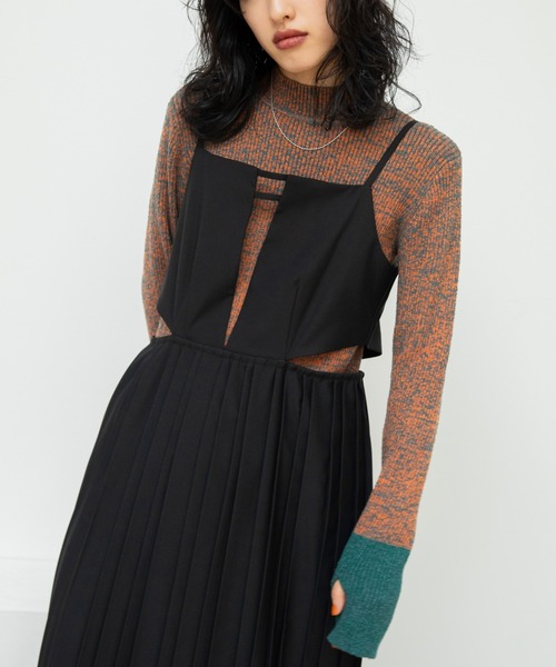 VACANCY(ヴァカンシー)の「ランダムプリーツコルセットライクワンピース(ワンピース・レディース・ブラック/その他・FREE)」の14枚目の写真