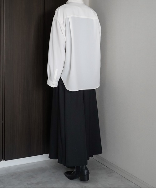 KUUUPY（クーピー）の「Long Sleeve Loose Basic Regular Collar Shirts - 長袖ルーズベーシックレギュラーカラーシャツ（シャツ/ブラウス・メンズ・アイボリー/チャコールグレー/ブラック・SMALL/LARGE/MEDIUM）」の20枚目の写真