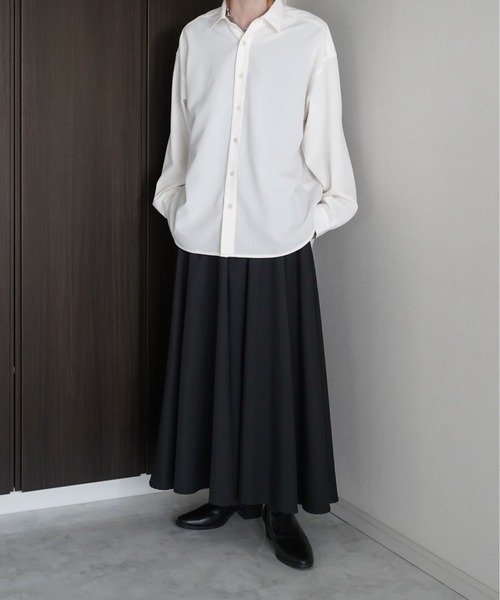 KUUUPY（クーピー）の「Long Sleeve Loose Basic Regular Collar Shirts - 長袖ルーズベーシックレギュラーカラーシャツ（シャツ/ブラウス・メンズ・アイボリー/チャコールグレー/ブラック・SMALL/LARGE/MEDIUM）」の18枚目の写真