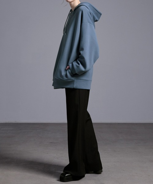 Loose/ルース（ルース）の「ドレープ リングハーフジップルーズパーカー（パーカー・メンズ・ブルーグレー/ブラック/ライトグレー・L/M/S/XS）」の8枚目の写真