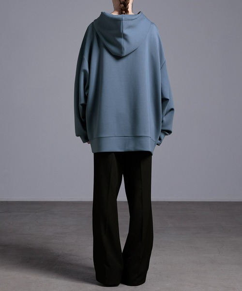 Loose/ルース（ルース）の「ドレープ リングハーフジップルーズパーカー（パーカー・メンズ・ブルーグレー/ブラック/ライトグレー・L/M/S/XS）」の9枚目の写真