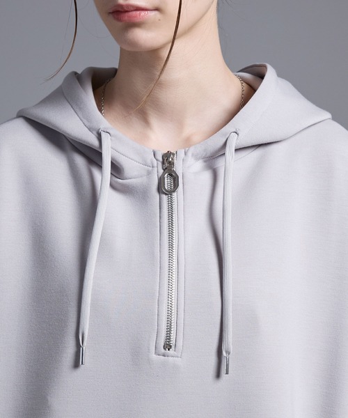 Loose/ルース（ルース）の「ドレープ リングハーフジップルーズパーカー（パーカー・メンズ・ブルーグレー/ブラック/ライトグレー・L/M/S/XS）」の19枚目の写真