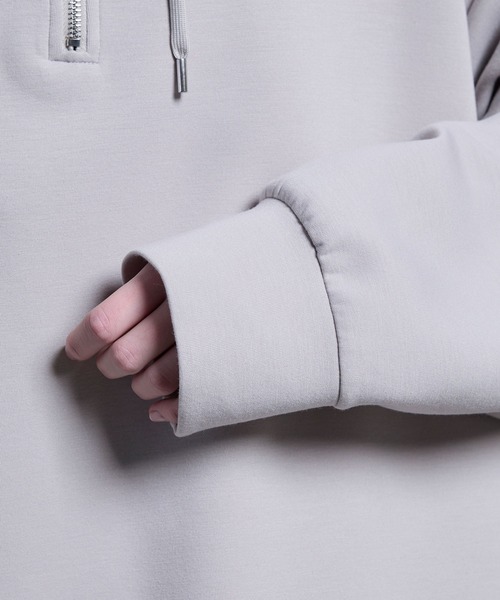 Loose/ルース（ルース）の「ドレープ リングハーフジップルーズパーカー（パーカー・メンズ・ブルーグレー/ブラック/ライトグレー・L/M/S/XS）」の12枚目の写真