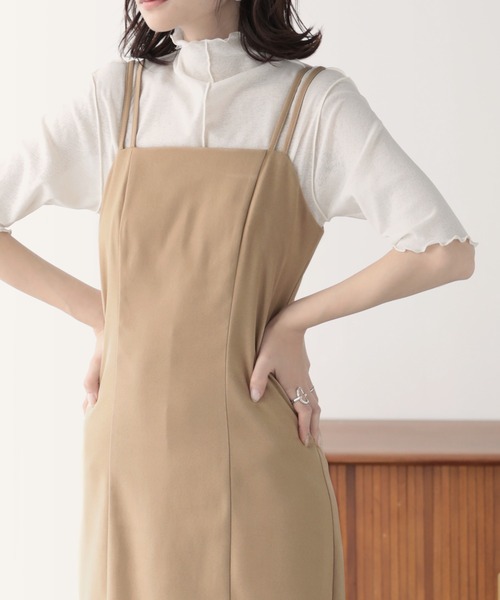 nouvellemoi（ヌーベルモイ）の「Iラインキャミワンピース（ワンピース・レディース・ベージュ/ブラック/アイボリー/ミント・M/L）」の11枚目の写真