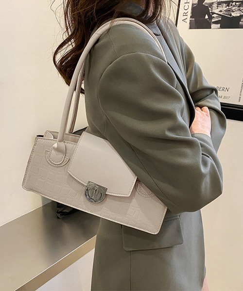 Miniministore(ミニミニストア)の「レディース肩掛けバッグ 横長 ミニトート(トートバッグ・レディース・ライトブラウン/ベージュ/オレンジ/ブラック/アイボリー・FREE)」の2枚目の写真