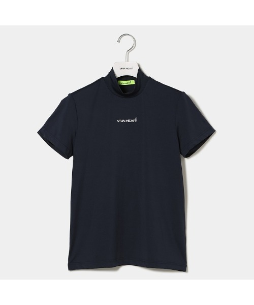 VIVA HEART(ビバハート)の「【VIVA HEART/GOLF】高機能ベア天半袖モックネック(シャツ/ブラウス・レディース・ネイビー/イエロー/オフホワイト・40/38/42)」の6枚目の写真