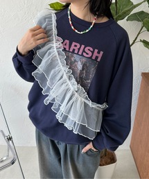 【セットアイテム】付けフリル付きスウェットプルオーバー