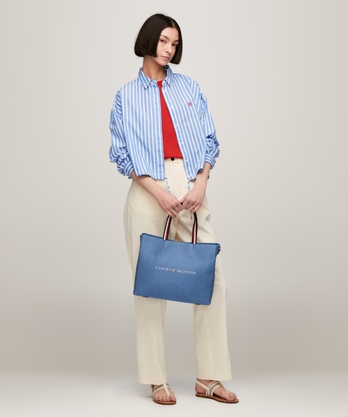 TOMMY HILFIGER（トミーヒルフィガー）の「デニムショッパートートバッグ（トートバッグ・レディース・ブルー・FREE）」の2枚目の写真