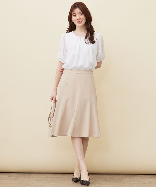 ANY SIS（エニィスィス）の「【吸水速乾・UVケア・接触冷感】コンフォートジャージー ブラウス（Tシャツ/カットソー・レディース・ホワイト系/ネイビー系/ライトグレー系/スカイブルー系・2）」の20枚目の写真