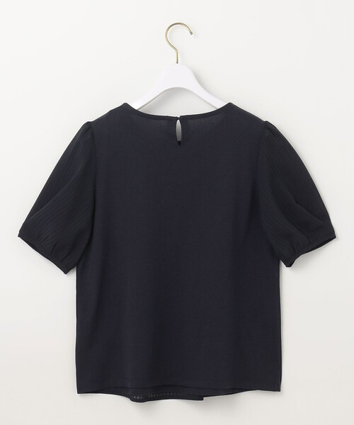 ANY SIS（エニィスィス）の「【吸水速乾・UVケア・接触冷感】コンフォートジャージー ブラウス（Tシャツ/カットソー・レディース・ホワイト系/ネイビー系/ライトグレー系/スカイブルー系・2）」の6枚目の写真