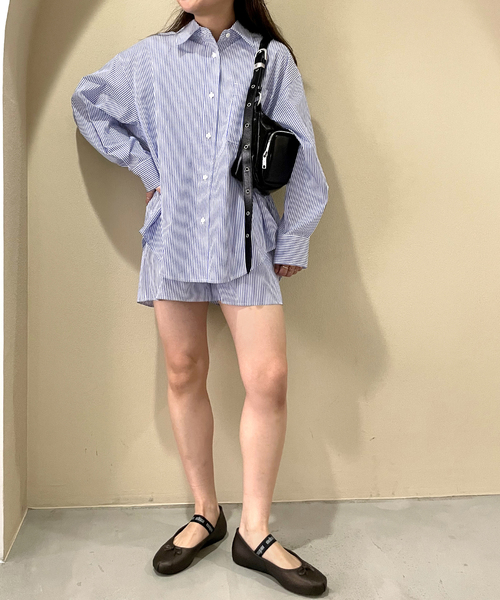 U by SPICK&SPAN(ユーバイスピックアンドスパン)の「ブロードストライプオーバーシャツ(シャツ/ブラウス・レディース・アイボリー/その他10・FREE)」の16枚目の写真