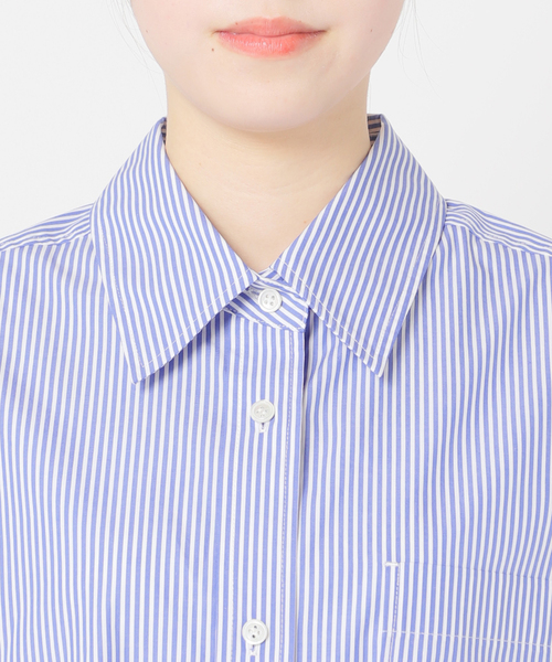 U by SPICK&SPAN(ユーバイスピックアンドスパン)の「ブロードストライプオーバーシャツ(シャツ/ブラウス・レディース・アイボリー/その他10・FREE)」の4枚目の写真
