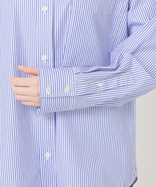 SALE✩.*˚Spick & Span日本製 綿100%ストライプ 長袖シャツ Spick & Span ストライプ 長袖シャツ - メルカリ