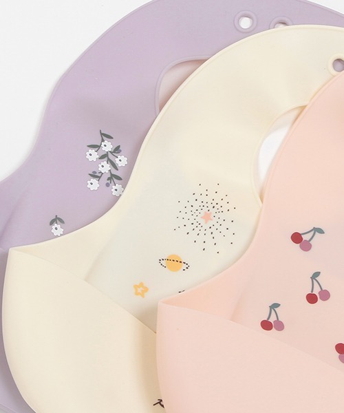 petit main（プティマイン）の「お食事シリコンBIB（スタイ/よだれかけ・キッズ・ライトピンク/ラベンダー/ライトグリーン/アイボリー・FREE）」の7枚目の写真