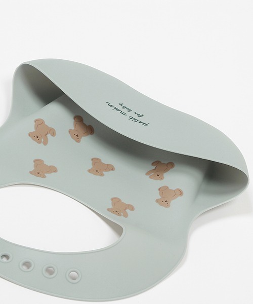 petit main（プティマイン）の「お食事シリコンBIB（スタイ/よだれかけ・キッズ・ライトピンク/ラベンダー/ライトグリーン/アイボリー・FREE）」の5枚目の写真