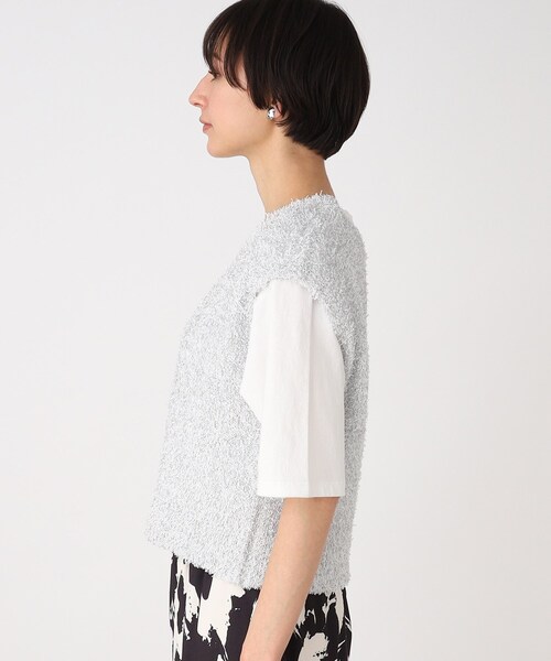 THE SHOP TK (ザ ショップ ティーケー )の「◆キラキラニットショートベスト【手洗い可】(ベスト・レディース・ブラック/シルバー/ブルー・99)」の5枚目の写真