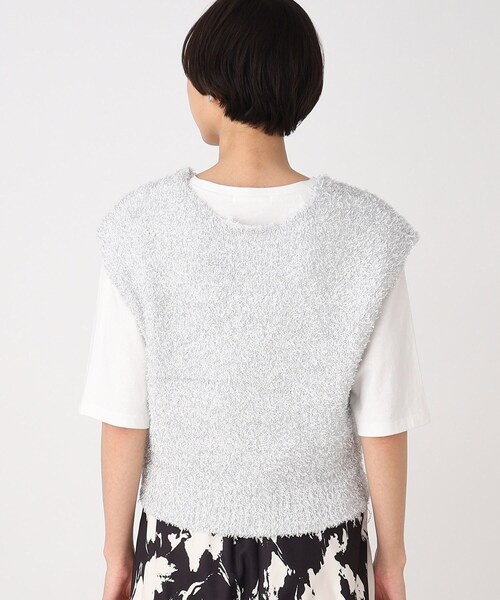 THE SHOP TK (ザ ショップ ティーケー )の「◆キラキラニットショートベスト【手洗い可】(ベスト・レディース・ブラック/シルバー/ブルー・99)」の6枚目の写真