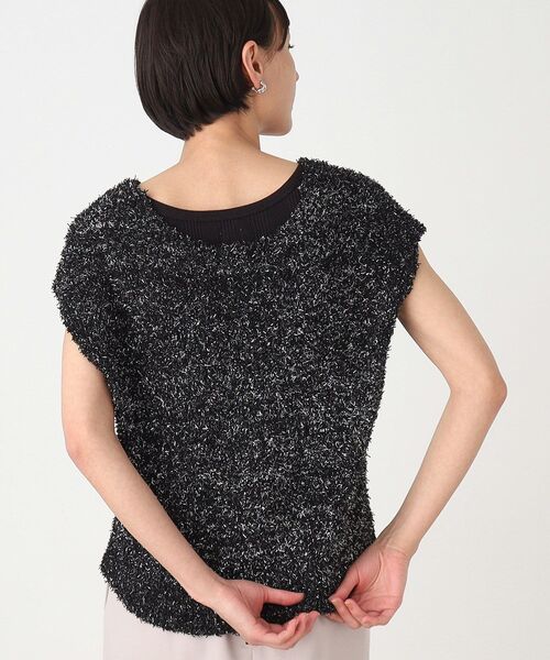 THE SHOP TK (ザ ショップ ティーケー )の「◆キラキラニットショートベスト【手洗い可】(ベスト・レディース・ブラック/シルバー/ブルー・99)」の11枚目の写真