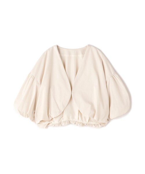 NATURAL BEAUTY BASIC（ナチュラルビューティーベーシック）の「◇バルーンスリーブボレロ（その他アウター・レディース・オフホワイト/ブラック・FREE）」の10枚目の写真