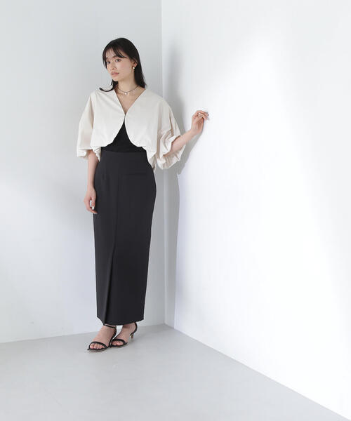 NATURAL BEAUTY BASIC（ナチュラルビューティーベーシック）の「◇バルーンスリーブボレロ（その他アウター・レディース・オフホワイト/ブラック・FREE）」の15枚目の写真