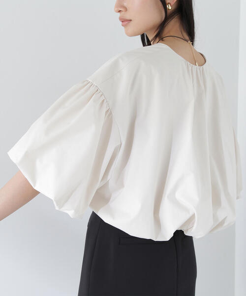 NATURAL BEAUTY BASIC（ナチュラルビューティーベーシック）の「◇バルーンスリーブボレロ（その他アウター・レディース・オフホワイト/ブラック・FREE）」の19枚目の写真