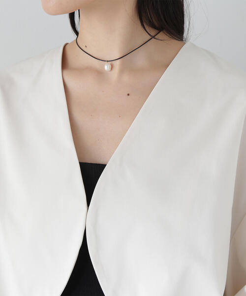 NATURAL BEAUTY BASIC（ナチュラルビューティーベーシック）の「◇バルーンスリーブボレロ（その他アウター・レディース・オフホワイト/ブラック・FREE）」の21枚目の写真