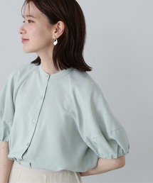 N.(N. Natural Beauty Basic) | ◆ドライポプリンランタンスリーブブラウス(シャツ/ブラウス)