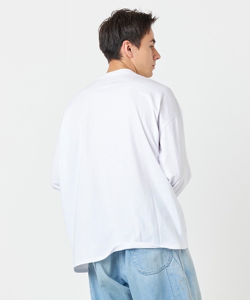 STRAY SHEEP（ストレイシープ）の「【STRAY SHEEP/ストレイシープ】CATグラフィック・ロングスリーブTee/長袖ロンT（Tシャツ/カットソー・レディース・ホワイト/ブラック・LARGE/MEDIUM）」の8枚目の写真