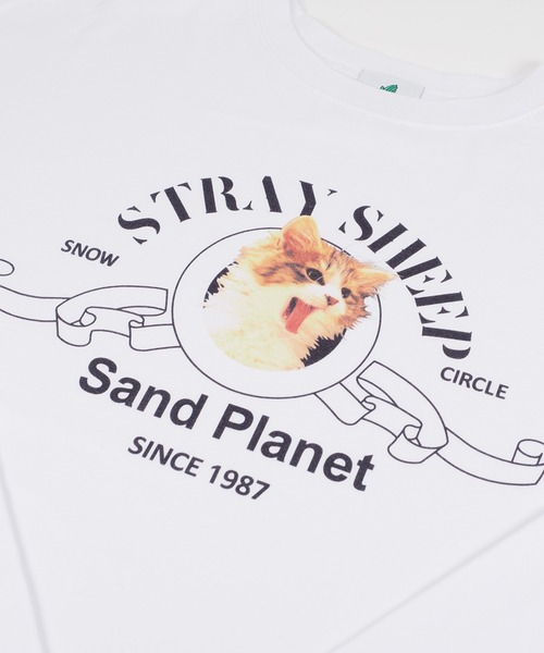 STRAY SHEEP（ストレイシープ）の「【STRAY SHEEP/ストレイシープ】CATグラフィック・ロングスリーブTee/長袖ロンT（Tシャツ/カットソー・レディース・ホワイト/ブラック・LARGE/MEDIUM）」の15枚目の写真