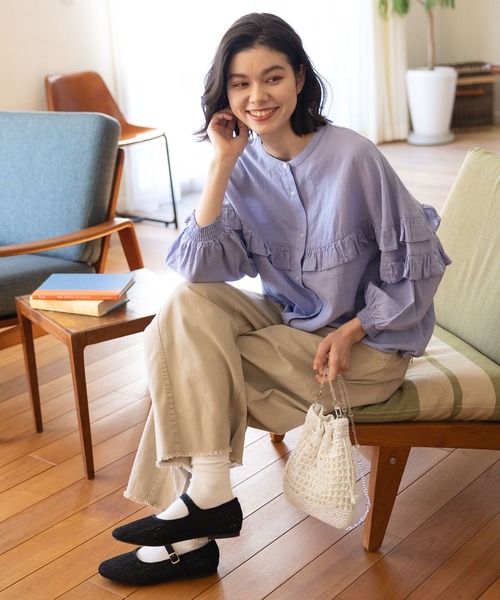 niko and...（ニコアンド）の「オリジナルレースカンフーシューズ（その他シューズ・レディース・ブラック/アイボリー・LARGE/MEDIUM/SMALL）」の5枚目の写真