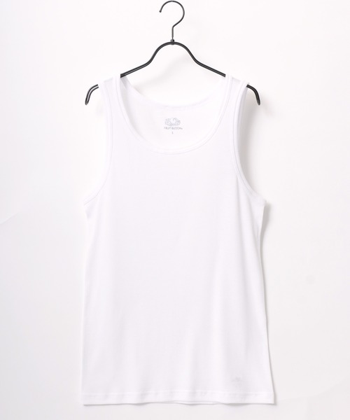 FRUIT OF THE LOOM(フルーツオブザルーム)の「FRUIT OF THE LOOM/フルーツオブザルーム 無地 リブタンクトップ/3枚セット パック入り/レディース メンズ(タンクトップ・メンズ・ホワイト/ブラック/グレー・M/L/LL)」の7枚目の写真