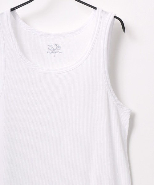 FRUIT OF THE LOOM(フルーツオブザルーム)の「FRUIT OF THE LOOM/フルーツオブザルーム 無地 リブタンクトップ/3枚セット パック入り/レディース メンズ(タンクトップ・メンズ・ホワイト/ブラック/グレー・M/L/LL)」の4枚目の写真