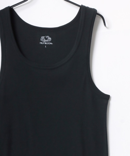 FRUIT OF THE LOOM(フルーツオブザルーム)の「FRUIT OF THE LOOM/フルーツオブザルーム 無地 リブタンクトップ/3枚セット パック入り/レディース メンズ(タンクトップ・メンズ・ホワイト/ブラック/グレー・M/L/LL)」の5枚目の写真
