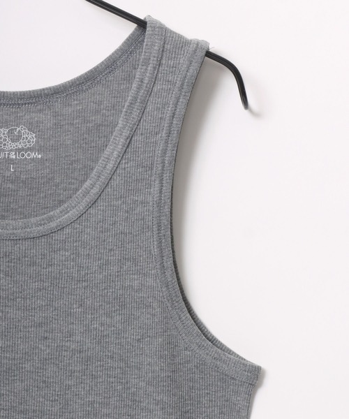 FRUIT OF THE LOOM(フルーツオブザルーム)の「FRUIT OF THE LOOM/フルーツオブザルーム 無地 リブタンクトップ/3枚セット パック入り/レディース メンズ(タンクトップ・メンズ・ホワイト/ブラック/グレー・M/L/LL)」の13枚目の写真