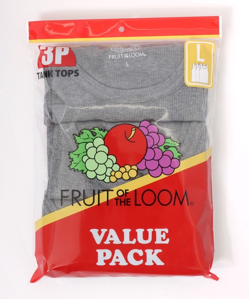 FRUIT OF THE LOOM(フルーツオブザルーム)の「FRUIT OF THE LOOM/フルーツオブザルーム 無地 リブタンクトップ/3枚セット パック入り/レディース メンズ(タンクトップ・メンズ・ホワイト/ブラック/グレー・M/L/LL)」の18枚目の写真
